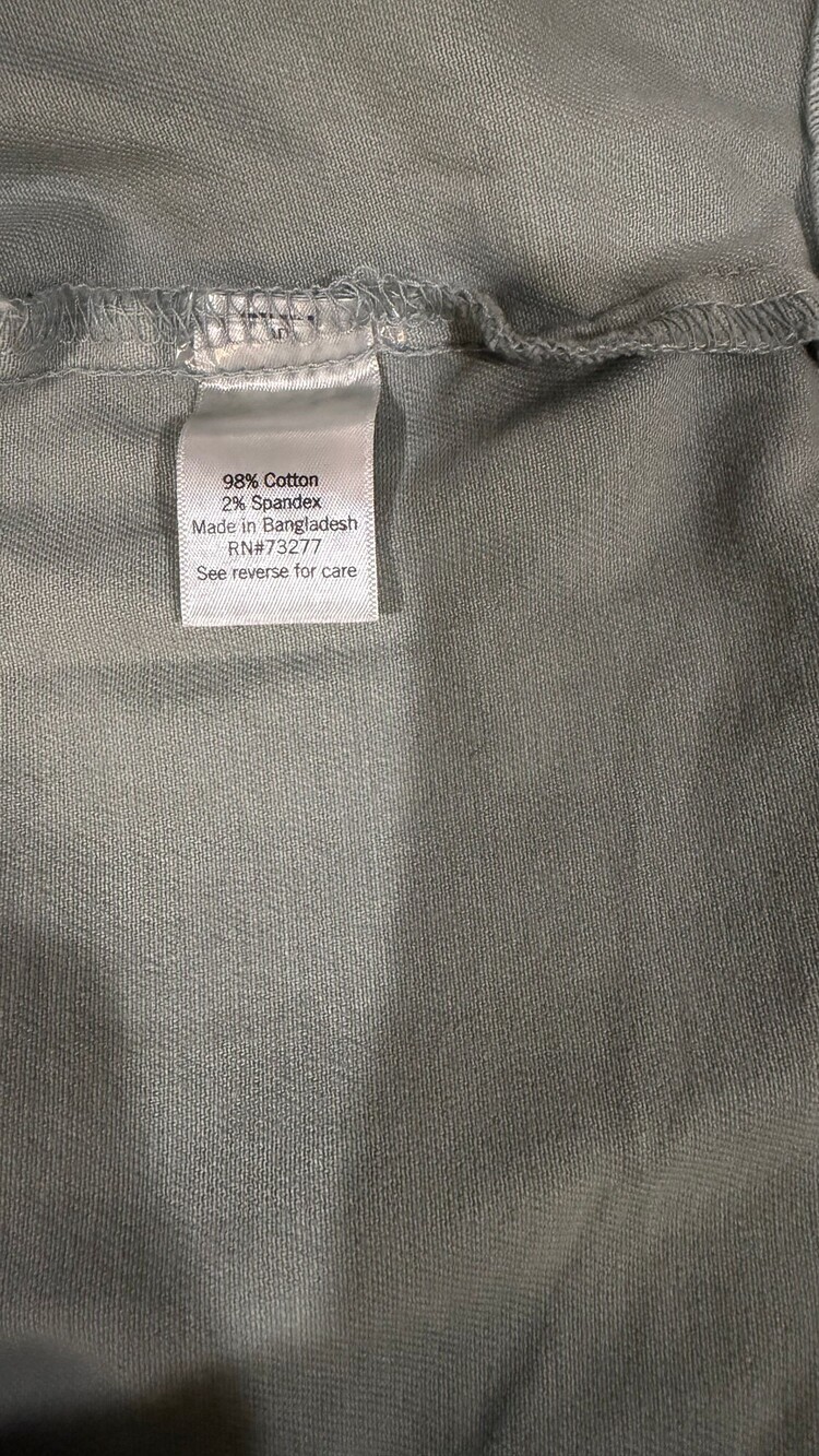 SONOMA XL Denim Jacket Light Green Cotton Spandex Button Front